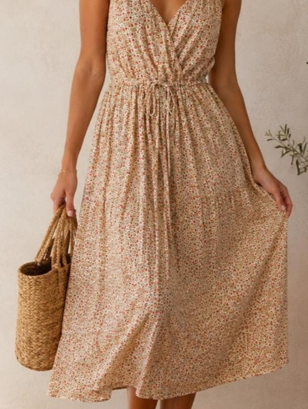 Reformation Jeans Organic Cotton Floral Midi Dress - XS